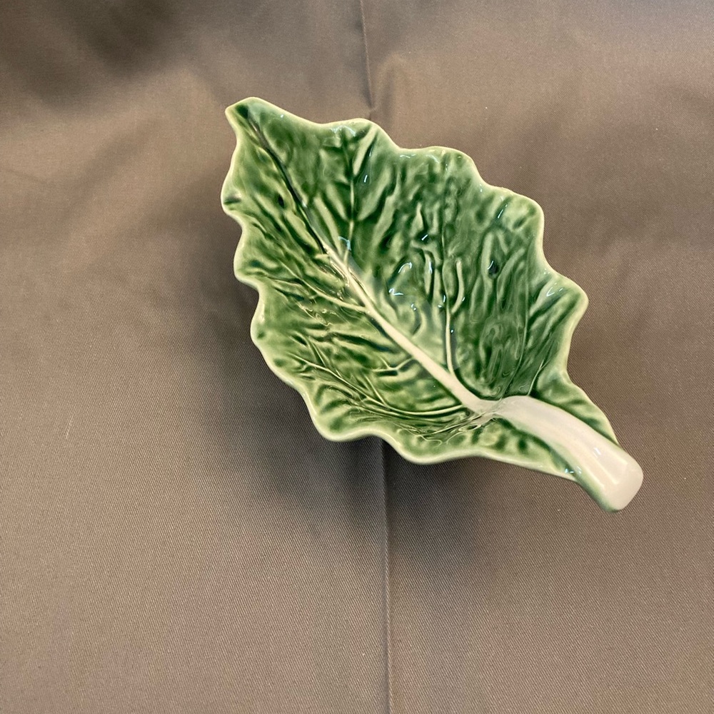 Bordallo Pinheiro Green Cabbage Gravy Boat